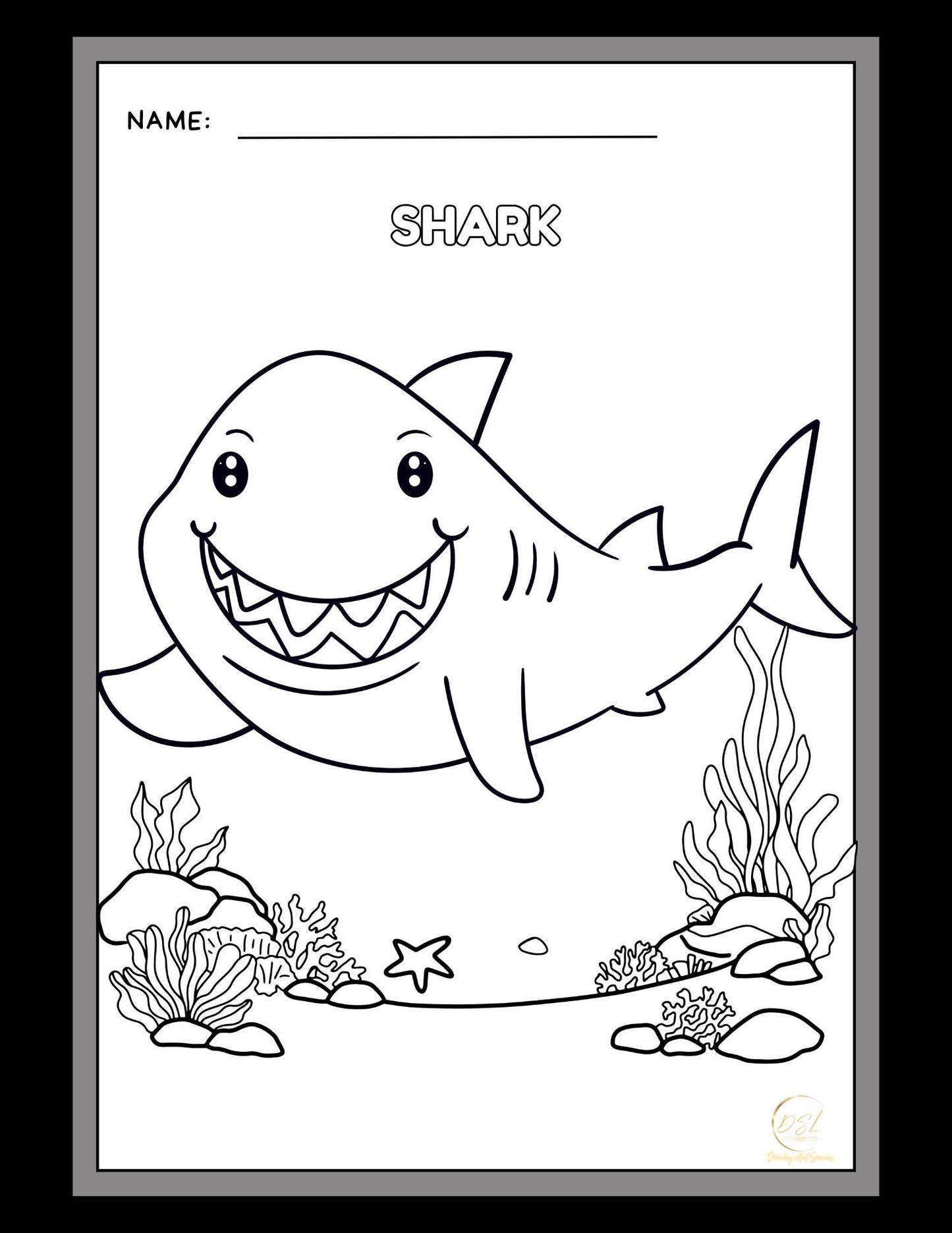 Animals Coloring Pages Activity Worksheet | Black and White | Illustrative Style
