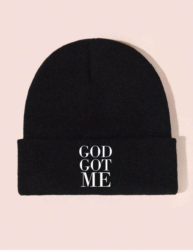 Outdoor 'GOD GOT ME' Embroidered Beanie Hat