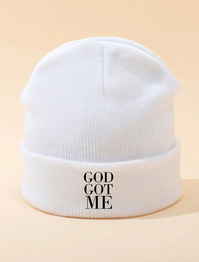 Outdoor 'GOD GOT ME' Embroidered Beanie Hat