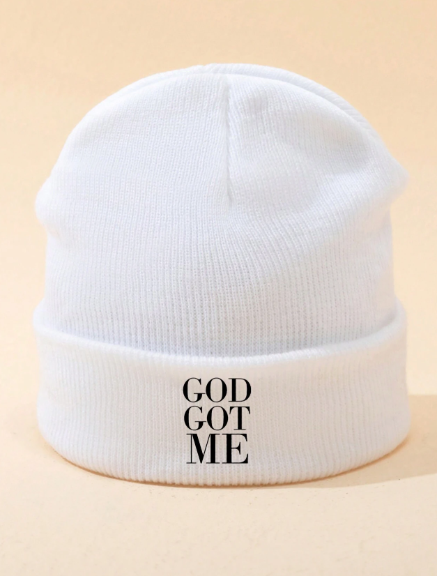 Outdoor 'GOD GOT ME' Embroidered Beanie Hat