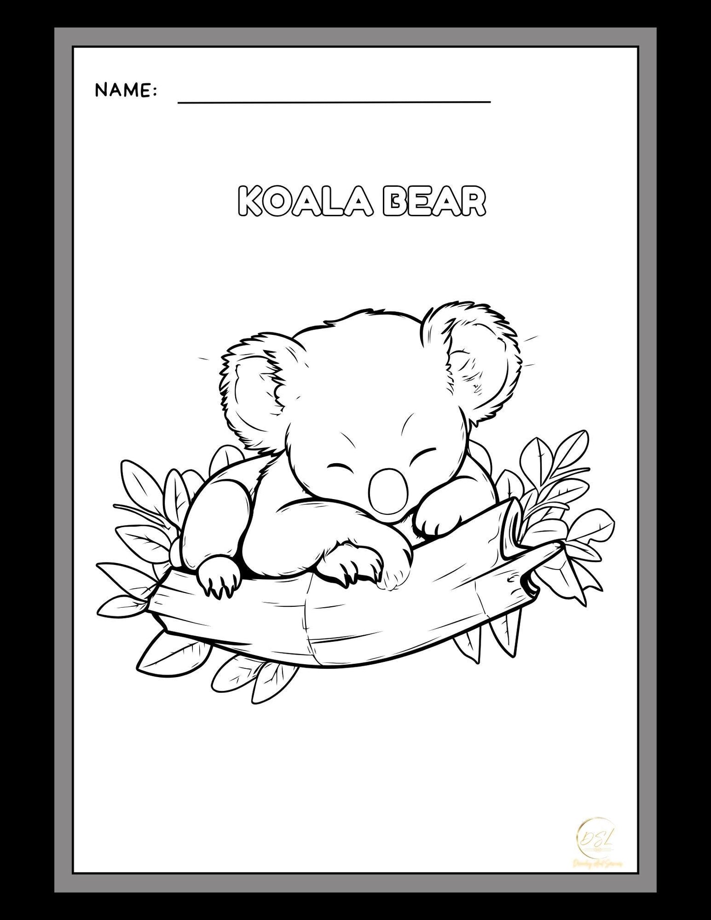 Animals Coloring Pages Activity Worksheet | Black and White | Illustrative Style