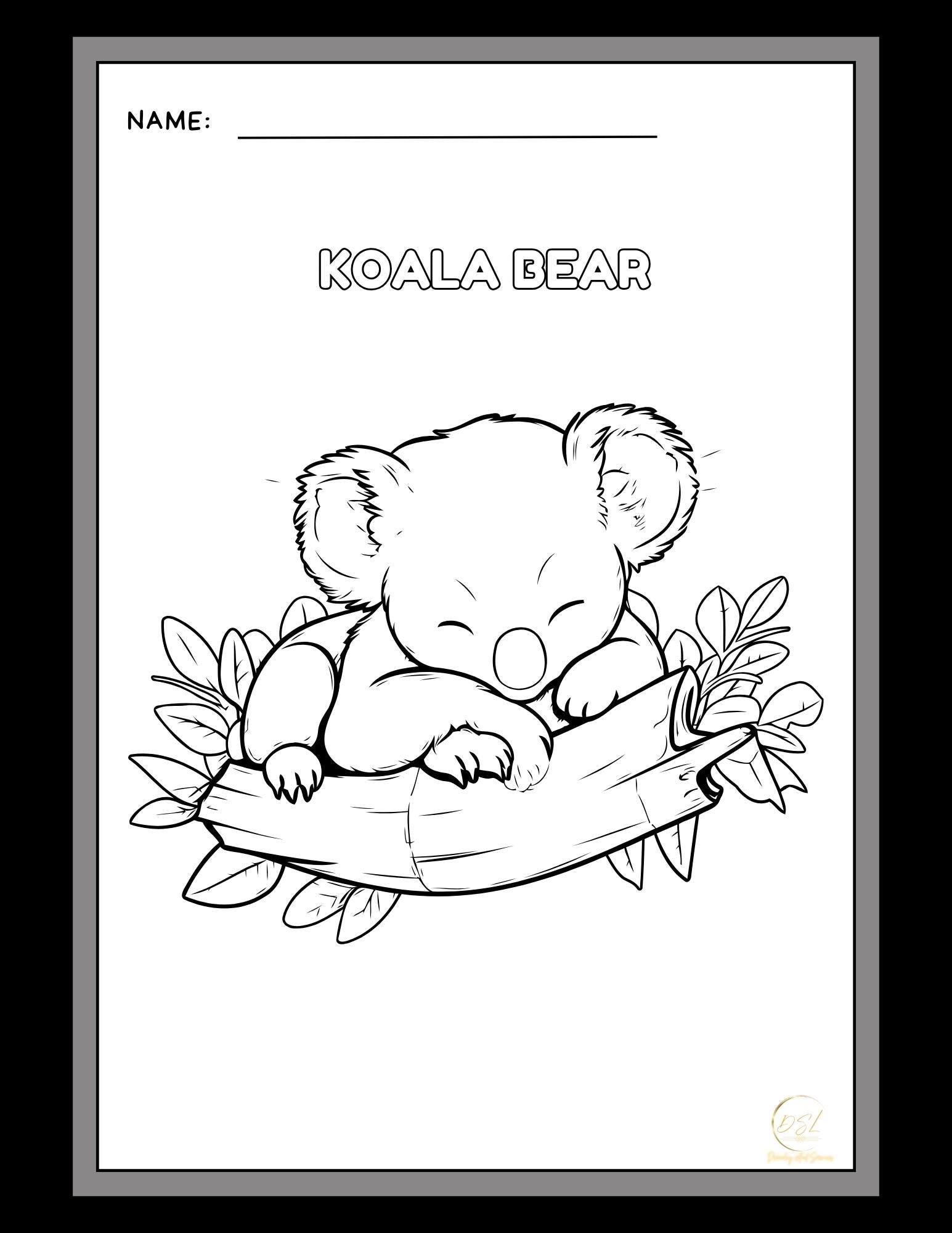 Animals Coloring Pages Activity Worksheet | Black and White | Illustrative Style