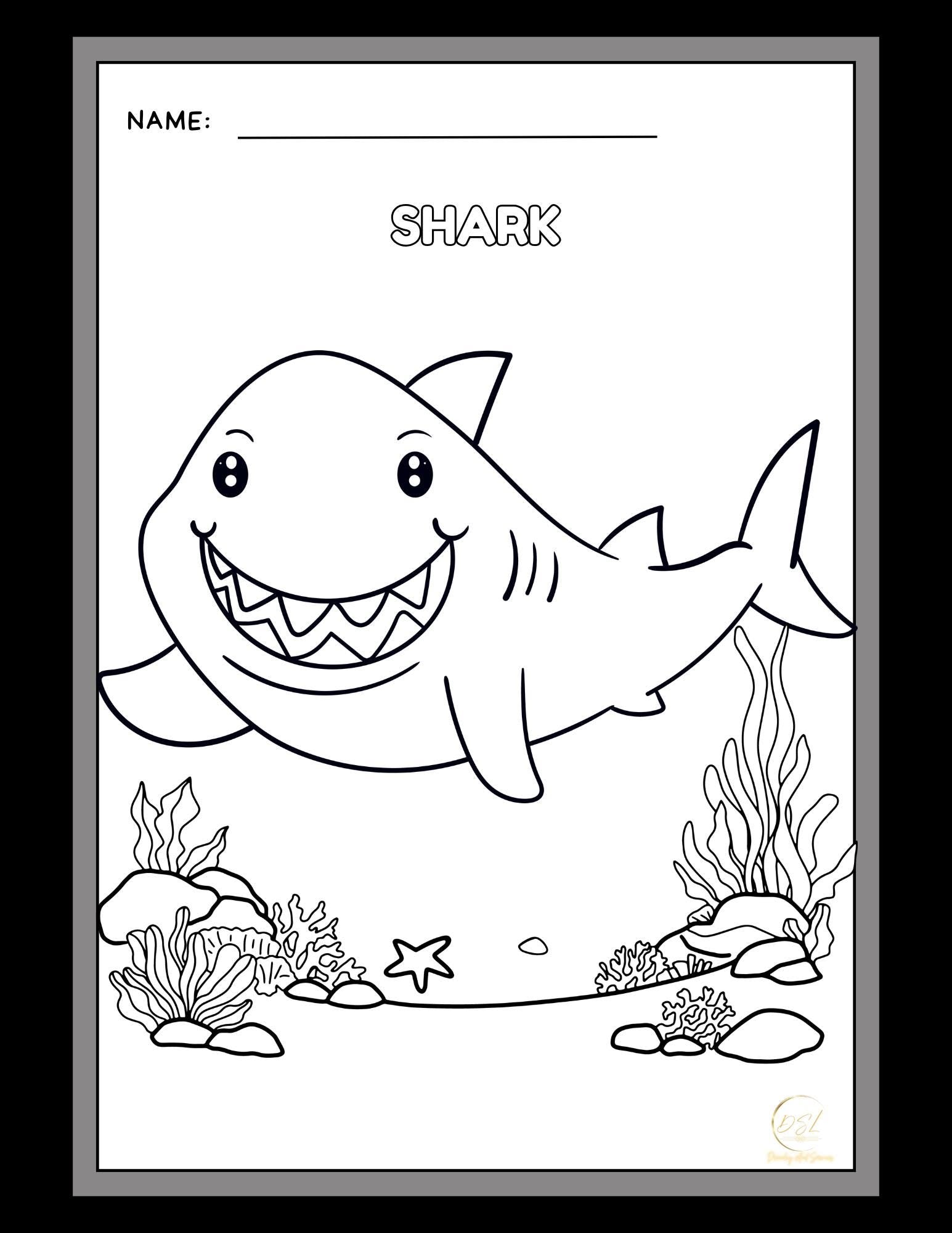 Animals Coloring Pages Activity Worksheet | Black and White | Illustrative Style